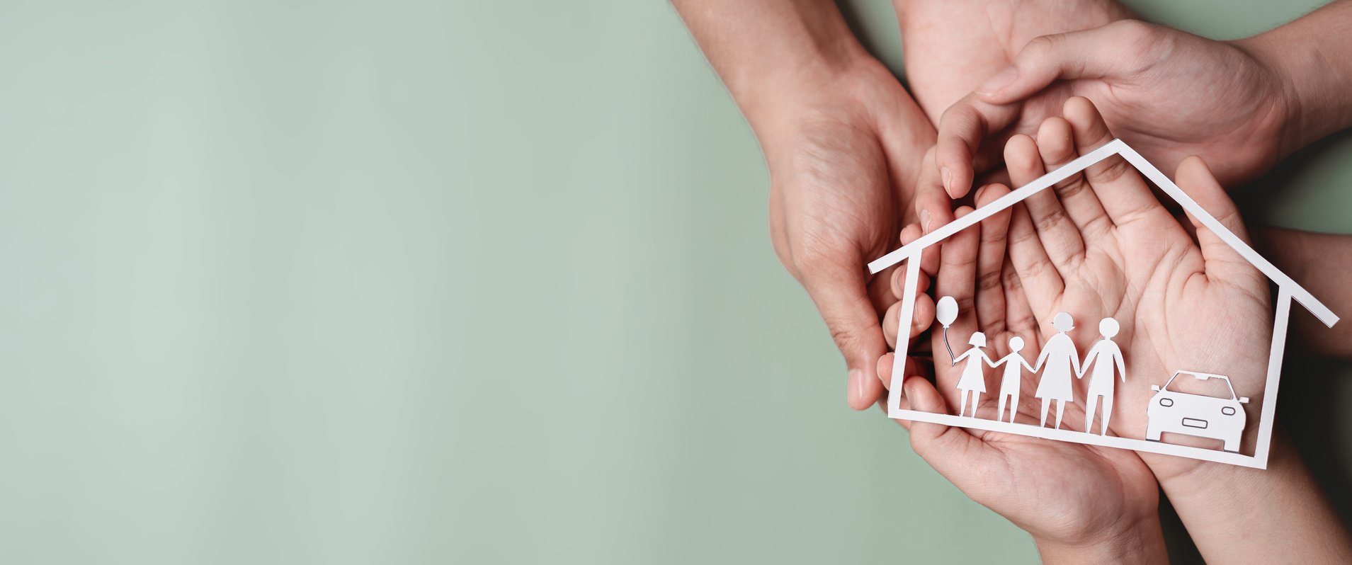 paper  cut showing on hands,  home, foster care, hom